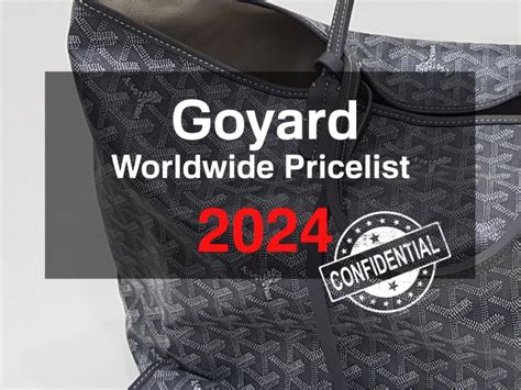 goyard 2023 price list|Goyard wallet price 2023.